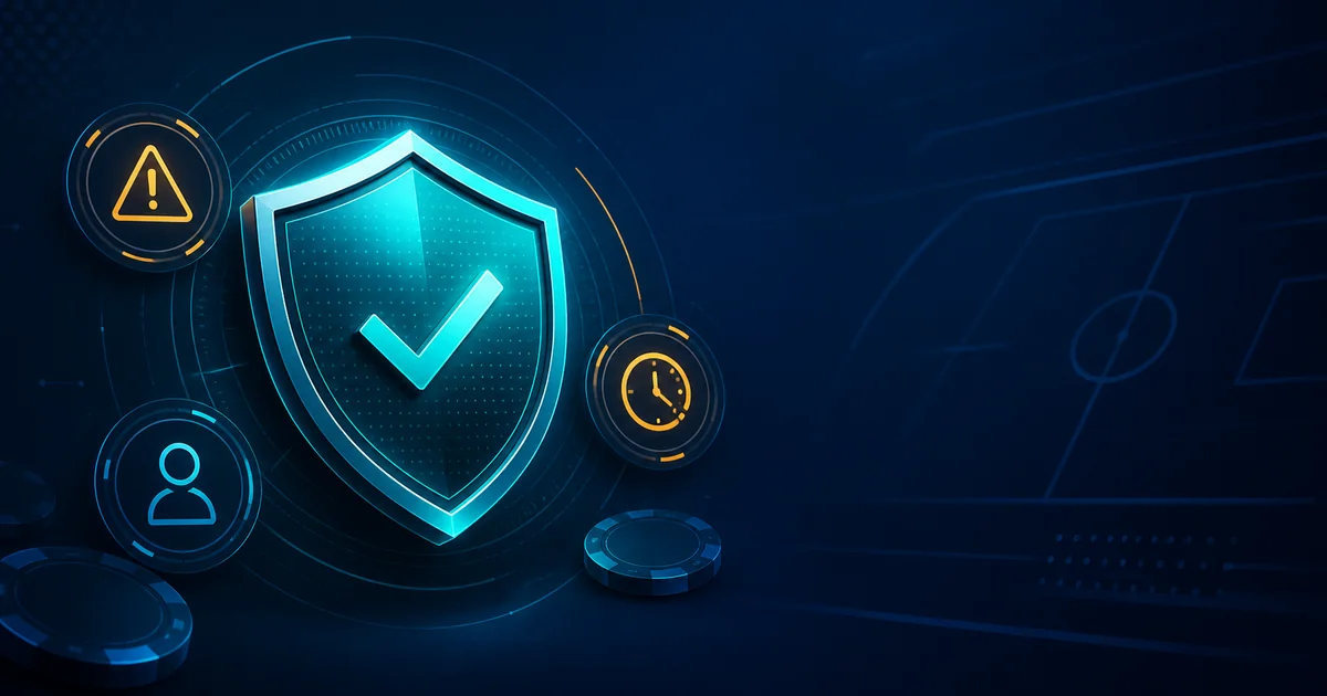 Shield and safety icons representing responsible online gaming in Malaysia