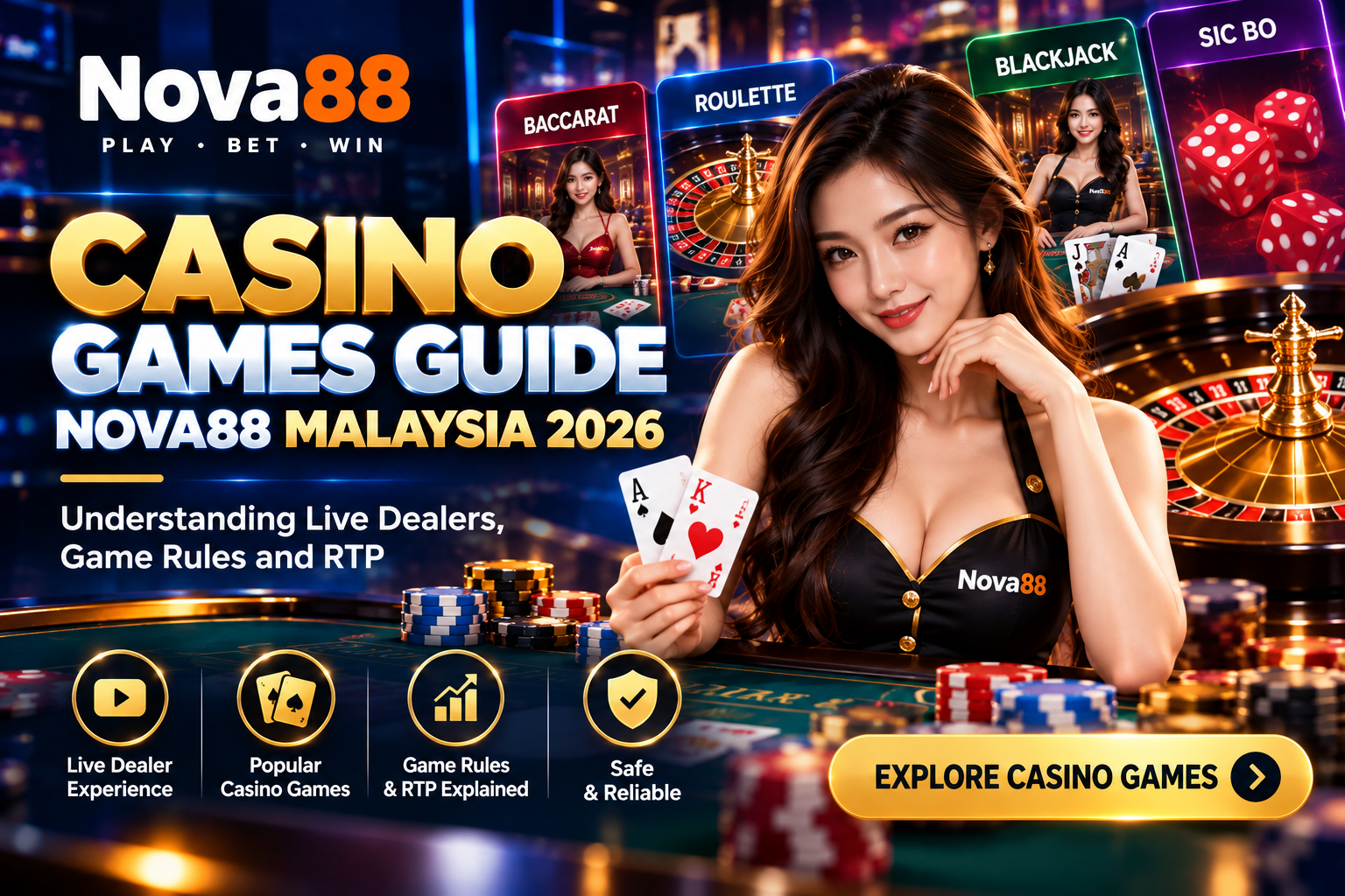 Nova88 Casino Games Guide 2026: Live Dealers, Rules & RTP