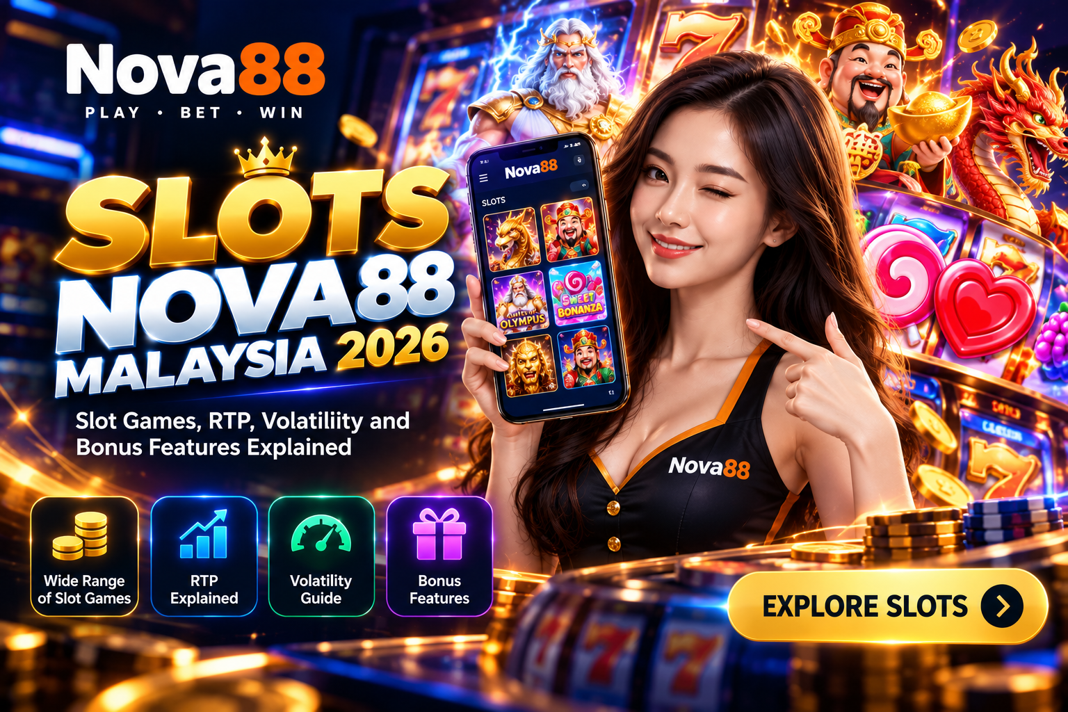 Nova88 Slots Malaysia 2026: RTP, Volatility & Features