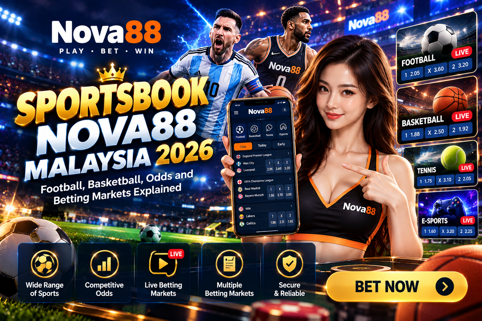 Nova88 Sportsbook Malaysia 2026: Football, Basketball & Odds